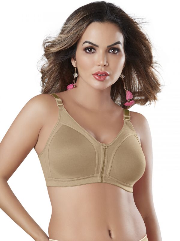 Sonari Noodle M Frame No Bounce Full Elegant Support Cotton Bra for Women |Non-Padded Non-Wired & Full Coverage| Available in Solid Colours