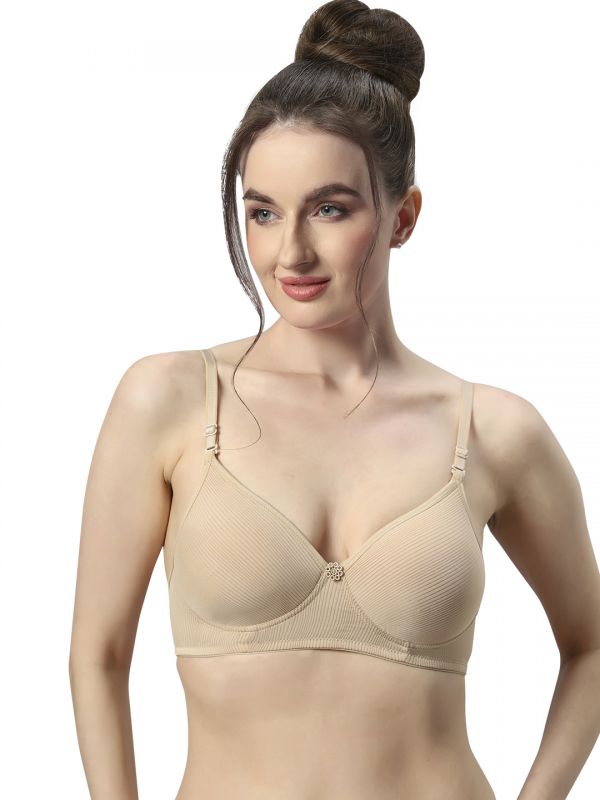 Sonari Allure Women's Lightly Padded Non Wired Convertible Straps T-Shirt Bra Pack of 2