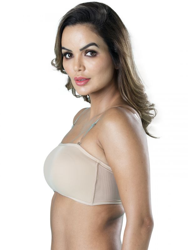 Sonari Prettycat Tube Bra for Women's |Non Wired, Detachable Straps, Seamless Soft Cup, Removable Padding, Side Bone Supper Support, Smooth Stick