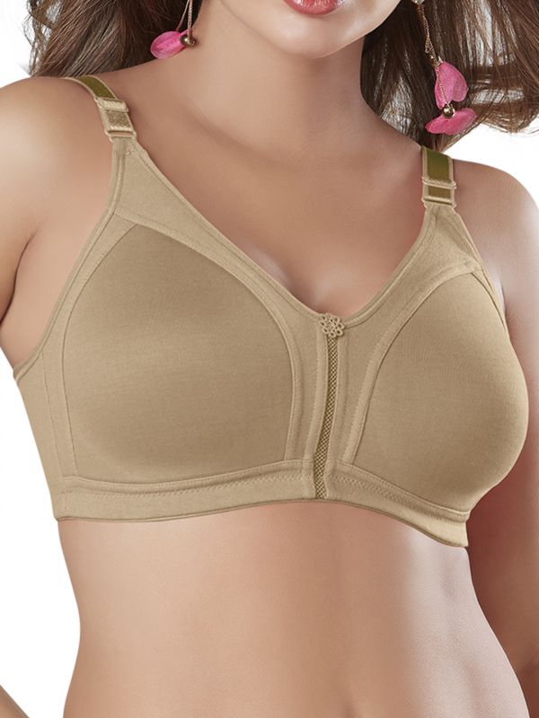Sonari Noodle M Frame No Bounce Full Elegant Support Cotton Bra for Women |Non-Padded Non-Wired & Full Coverage| Available in Solid Colours